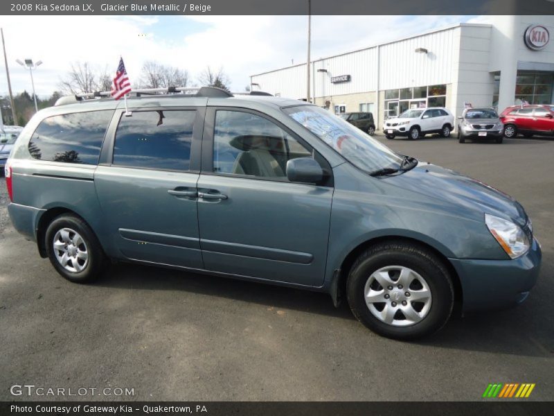 Glacier Blue Metallic / Beige 2008 Kia Sedona LX