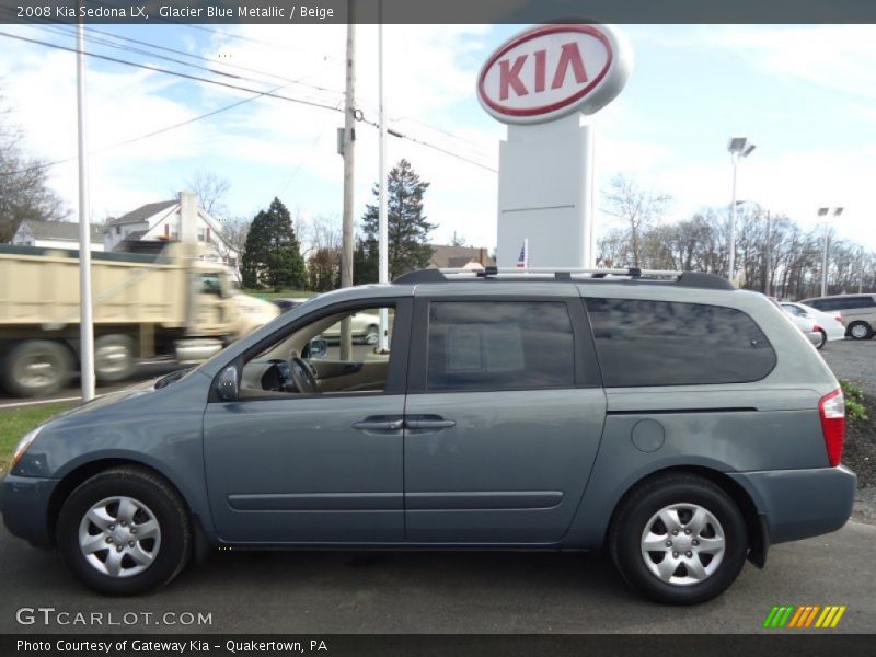 Glacier Blue Metallic / Beige 2008 Kia Sedona LX