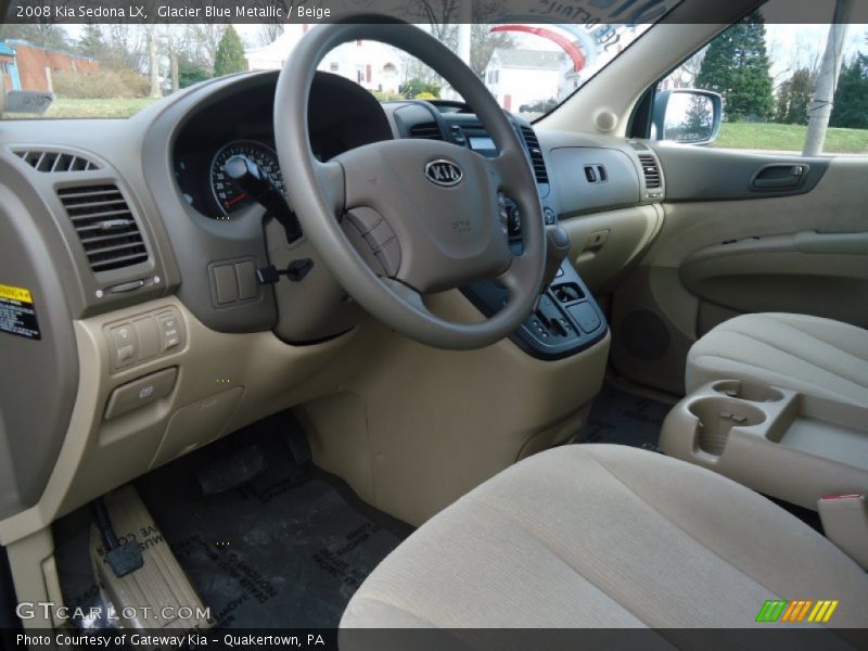 Glacier Blue Metallic / Beige 2008 Kia Sedona LX