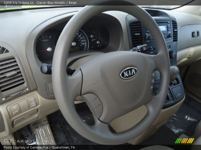 Glacier Blue Metallic / Beige 2008 Kia Sedona LX