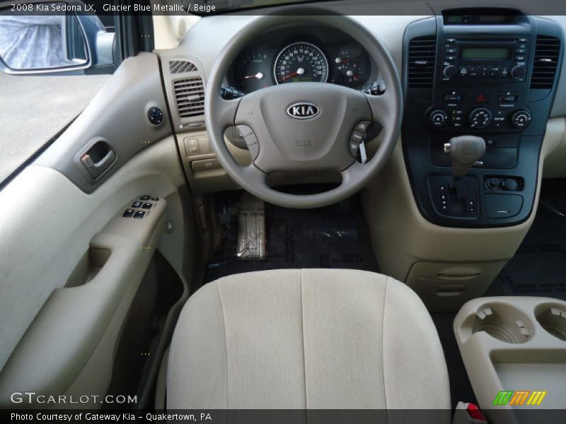 Glacier Blue Metallic / Beige 2008 Kia Sedona LX