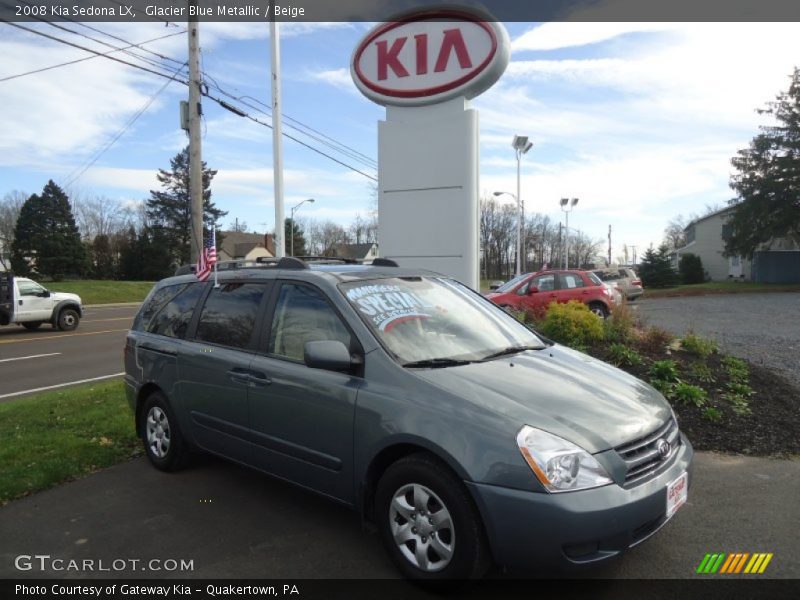 Glacier Blue Metallic / Beige 2008 Kia Sedona LX