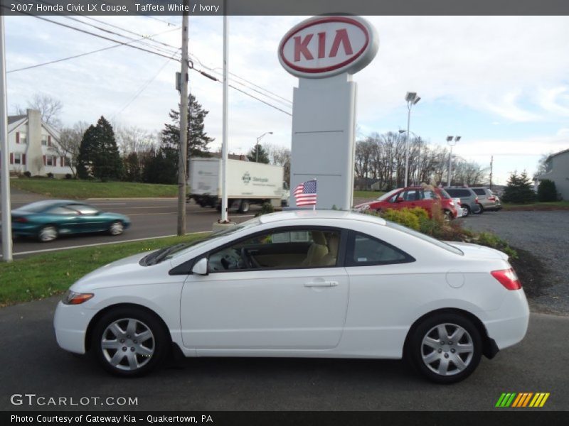 Taffeta White / Ivory 2007 Honda Civic LX Coupe