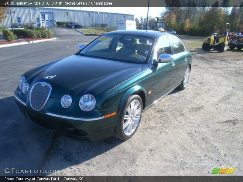 British Racing Green / Champagne 2008 Jaguar S-Type 3.0