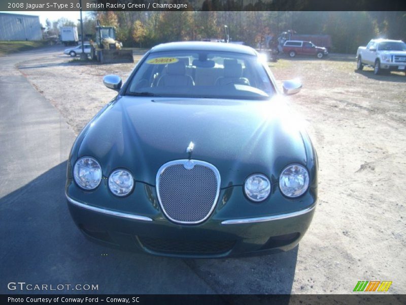 British Racing Green / Champagne 2008 Jaguar S-Type 3.0