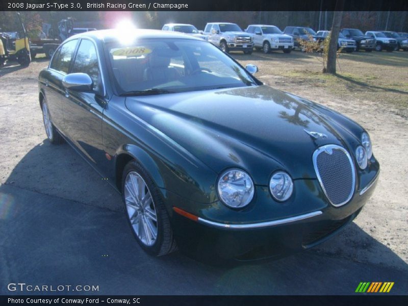 British Racing Green / Champagne 2008 Jaguar S-Type 3.0