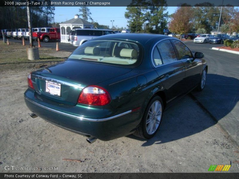 British Racing Green / Champagne 2008 Jaguar S-Type 3.0