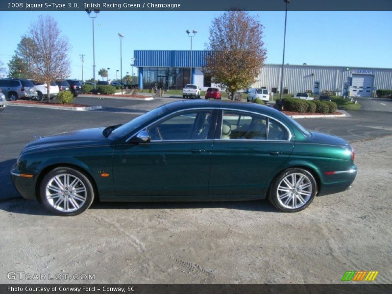 British Racing Green / Champagne 2008 Jaguar S-Type 3.0