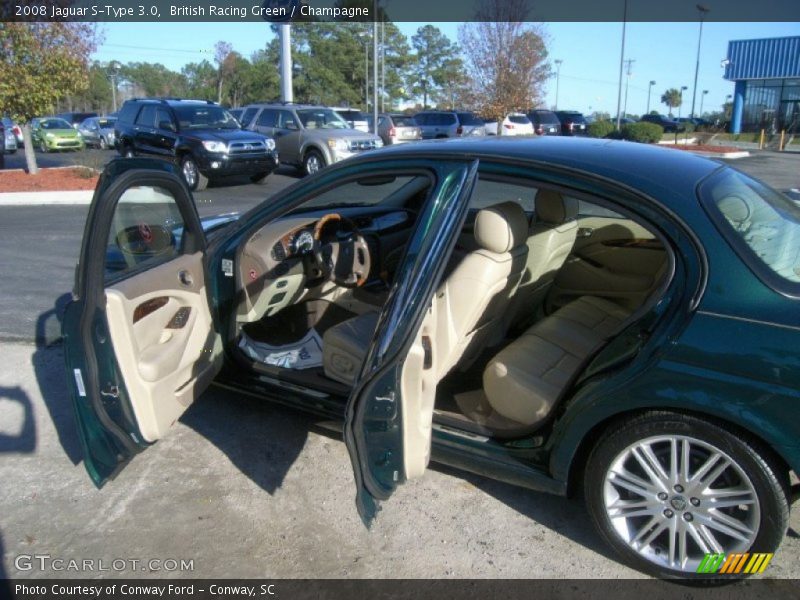 British Racing Green / Champagne 2008 Jaguar S-Type 3.0