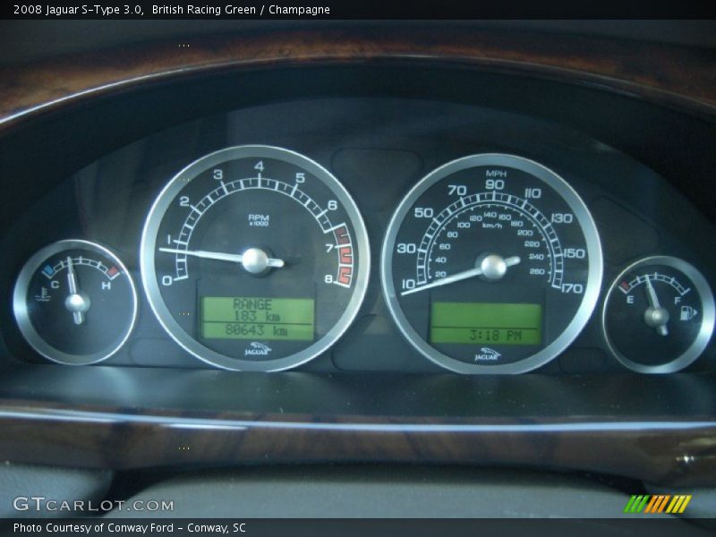 British Racing Green / Champagne 2008 Jaguar S-Type 3.0