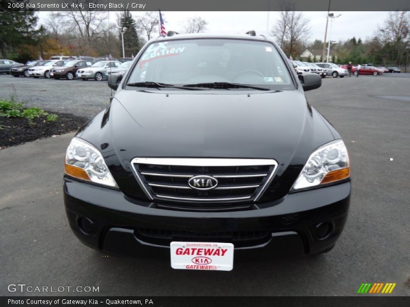 Ebony Black / Gray 2008 Kia Sorento LX 4x4