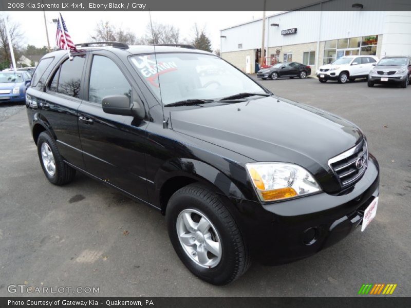 Ebony Black / Gray 2008 Kia Sorento LX 4x4
