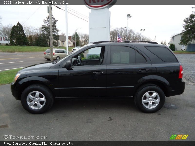 Ebony Black / Gray 2008 Kia Sorento LX 4x4