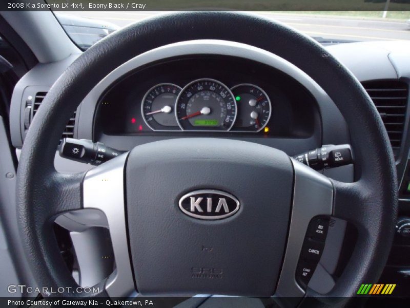 Ebony Black / Gray 2008 Kia Sorento LX 4x4