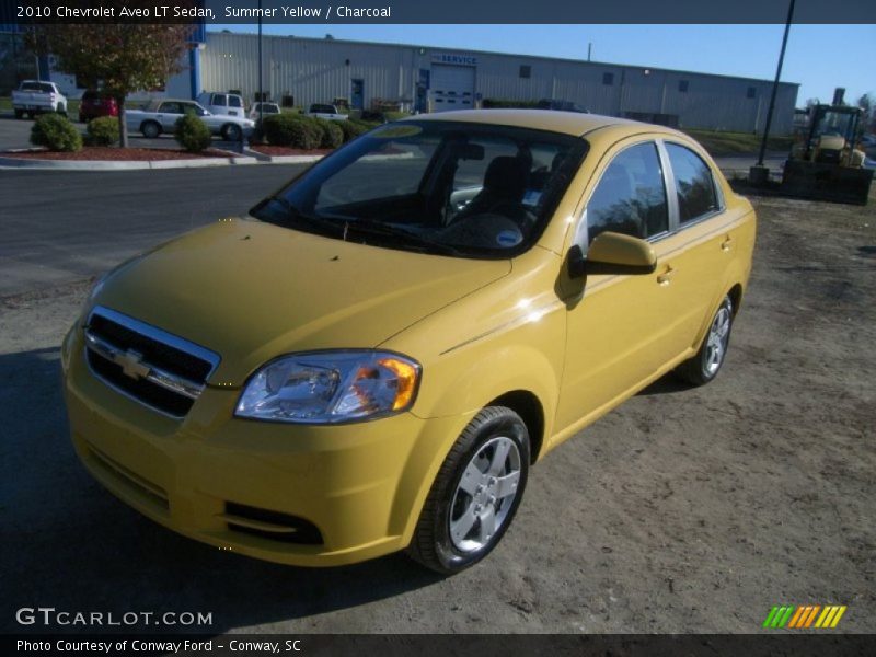 Summer Yellow / Charcoal 2010 Chevrolet Aveo LT Sedan