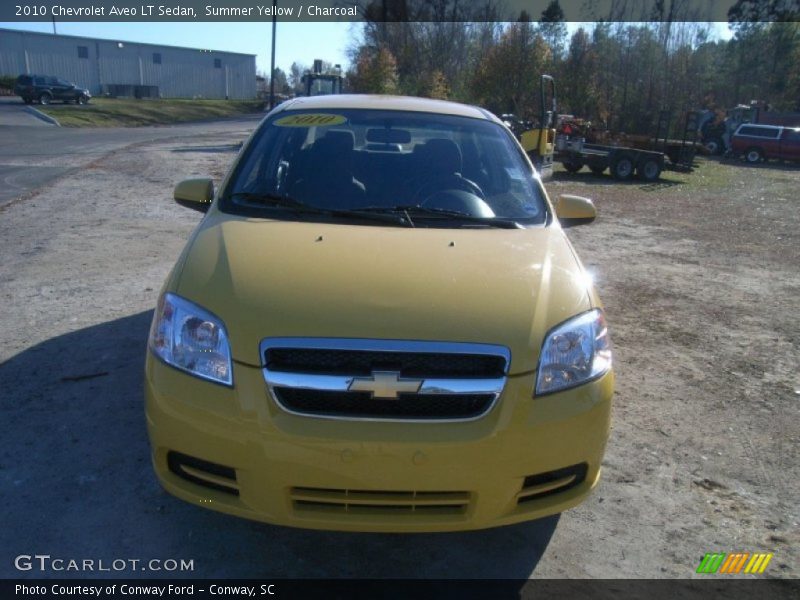 Summer Yellow / Charcoal 2010 Chevrolet Aveo LT Sedan