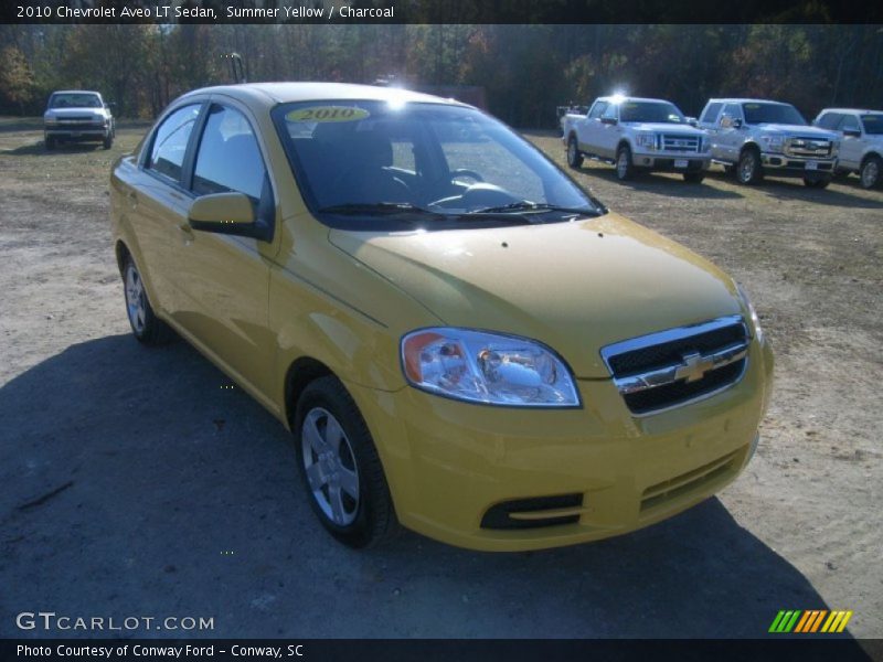 Summer Yellow / Charcoal 2010 Chevrolet Aveo LT Sedan