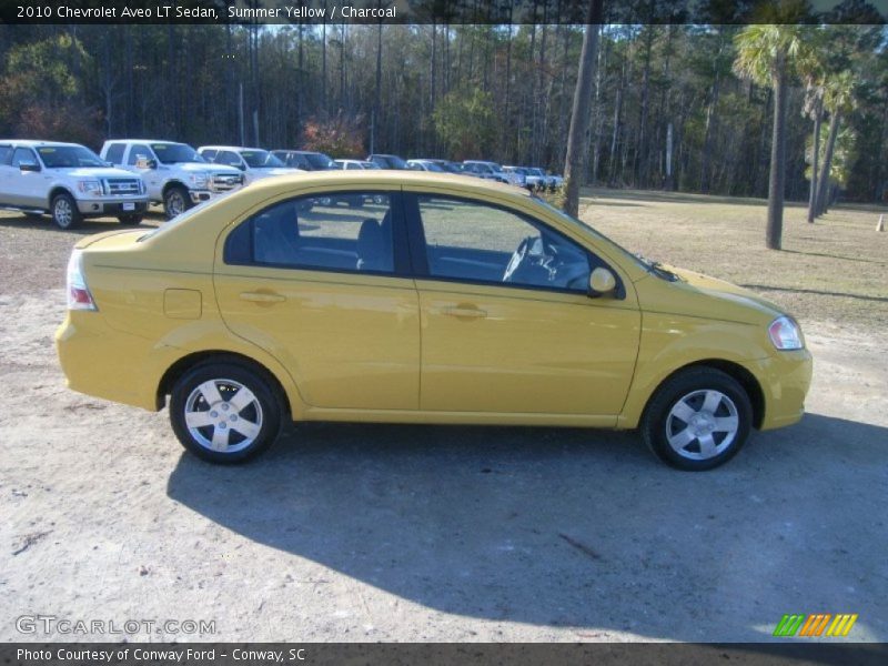 Summer Yellow / Charcoal 2010 Chevrolet Aveo LT Sedan