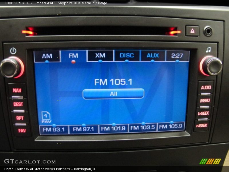 Sapphire Blue Metallic / Beige 2008 Suzuki XL7 Limited AWD