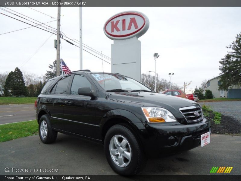 Ebony Black / Gray 2008 Kia Sorento LX 4x4