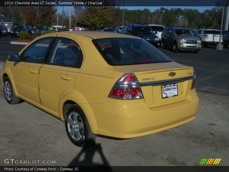 Summer Yellow / Charcoal 2010 Chevrolet Aveo LT Sedan