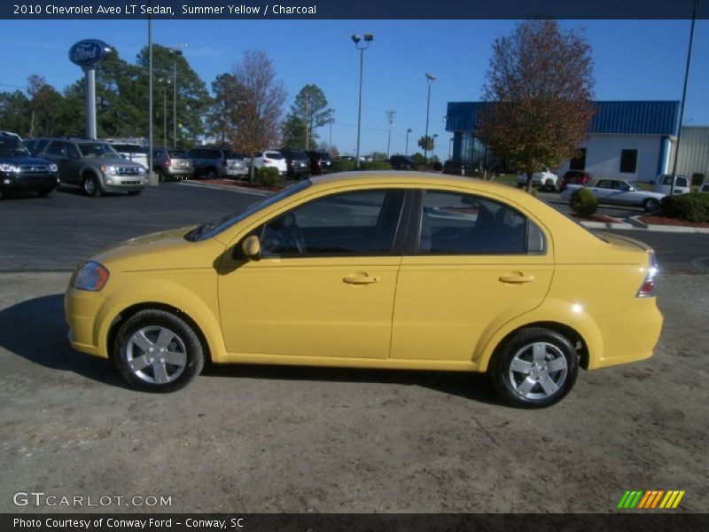 Summer Yellow / Charcoal 2010 Chevrolet Aveo LT Sedan