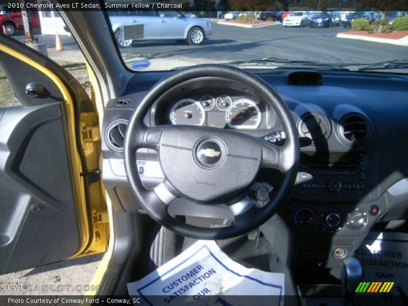 Summer Yellow / Charcoal 2010 Chevrolet Aveo LT Sedan