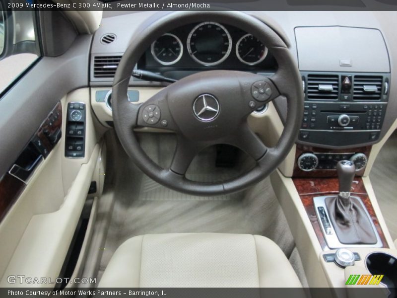 Pewter Metallic / Almond/Mocha 2009 Mercedes-Benz C 300 4Matic