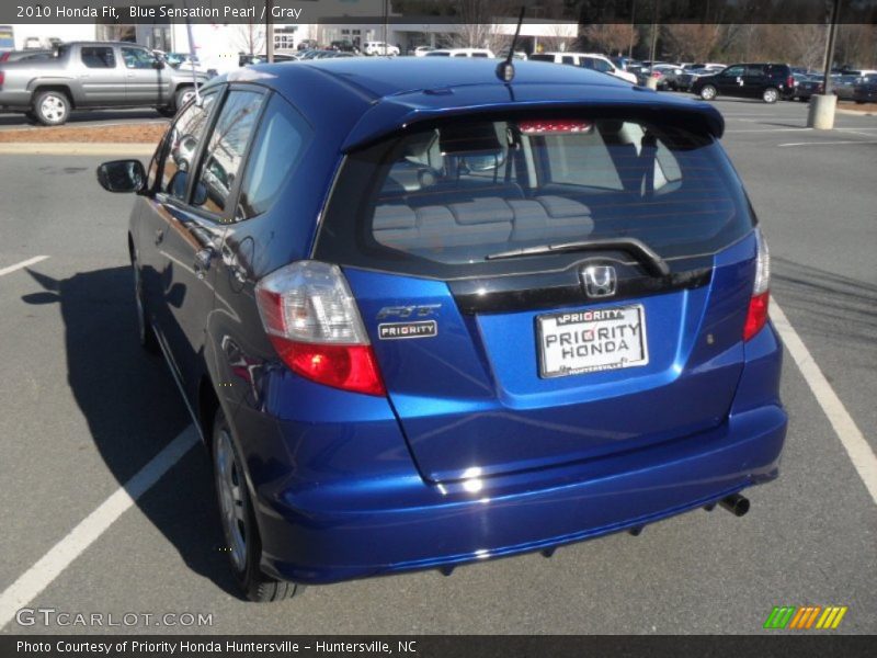 Blue Sensation Pearl / Gray 2010 Honda Fit