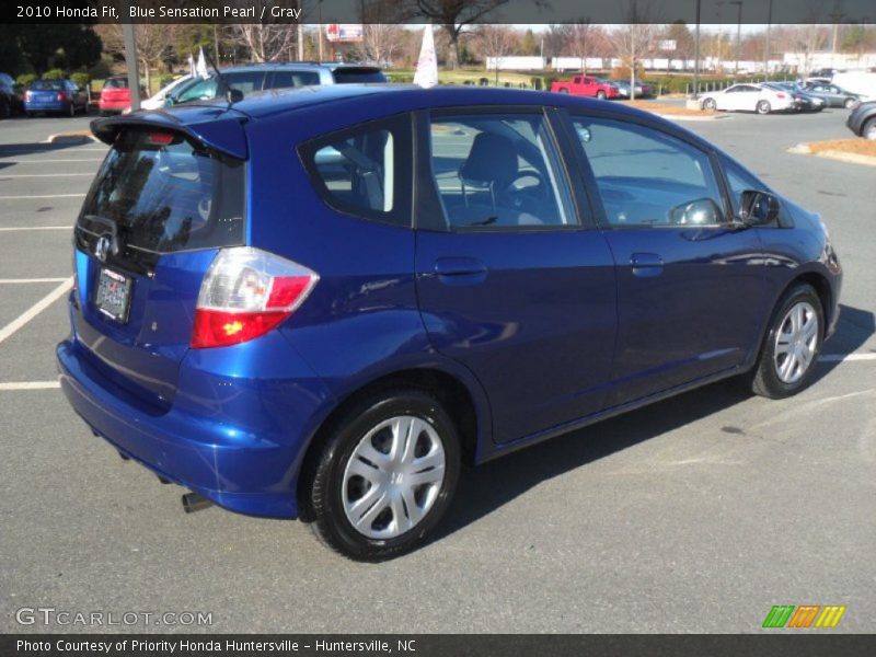 Blue Sensation Pearl / Gray 2010 Honda Fit