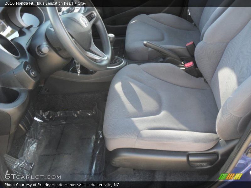 Blue Sensation Pearl / Gray 2010 Honda Fit