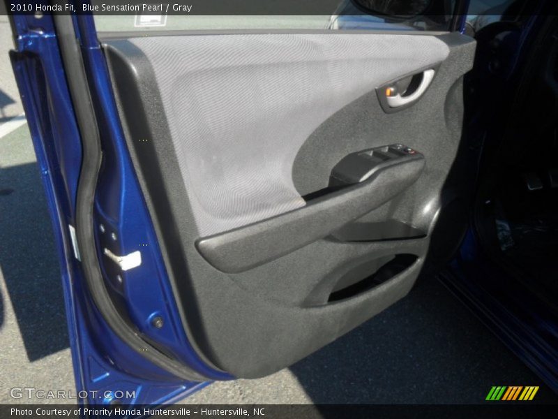 Blue Sensation Pearl / Gray 2010 Honda Fit