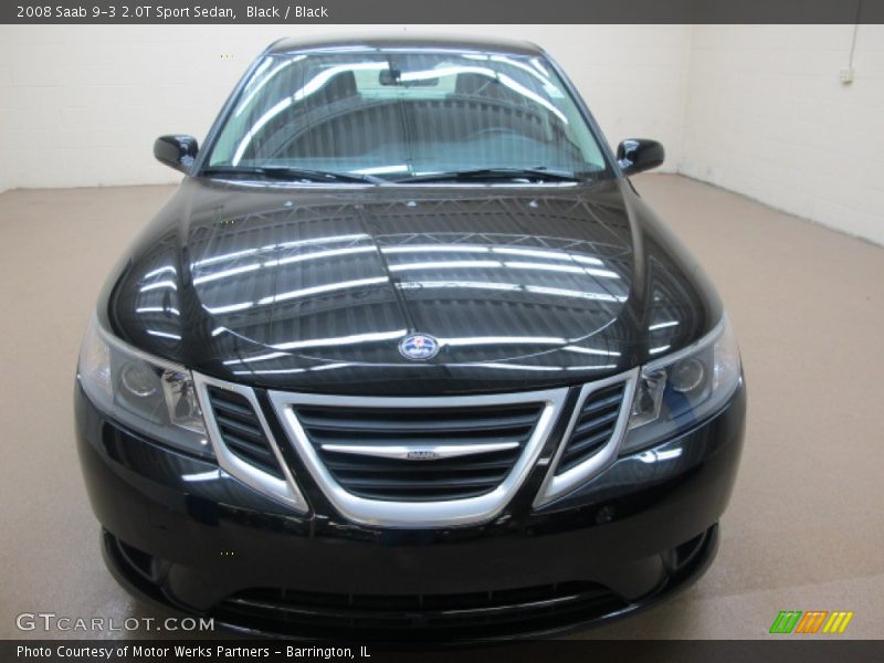 Black / Black 2008 Saab 9-3 2.0T Sport Sedan