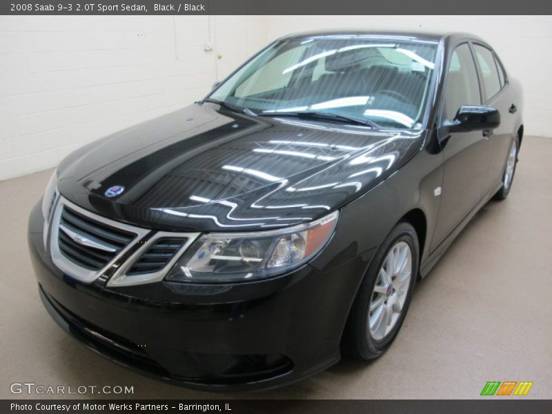 Black / Black 2008 Saab 9-3 2.0T Sport Sedan