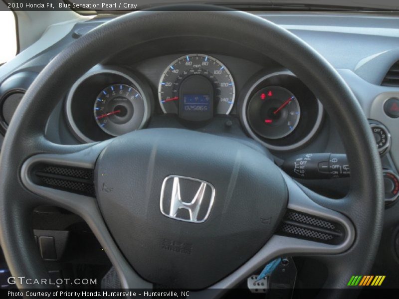 Blue Sensation Pearl / Gray 2010 Honda Fit