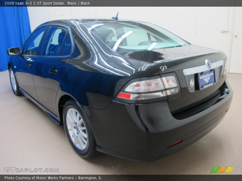 Black / Black 2008 Saab 9-3 2.0T Sport Sedan