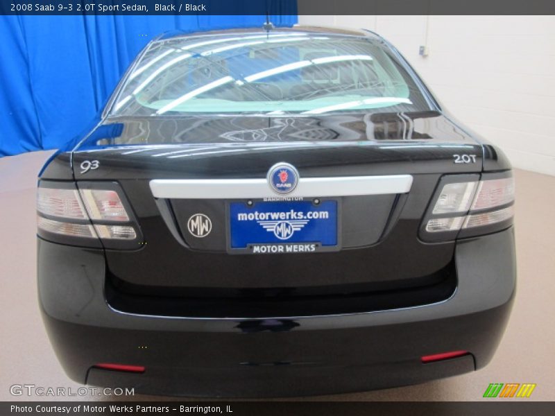 Black / Black 2008 Saab 9-3 2.0T Sport Sedan