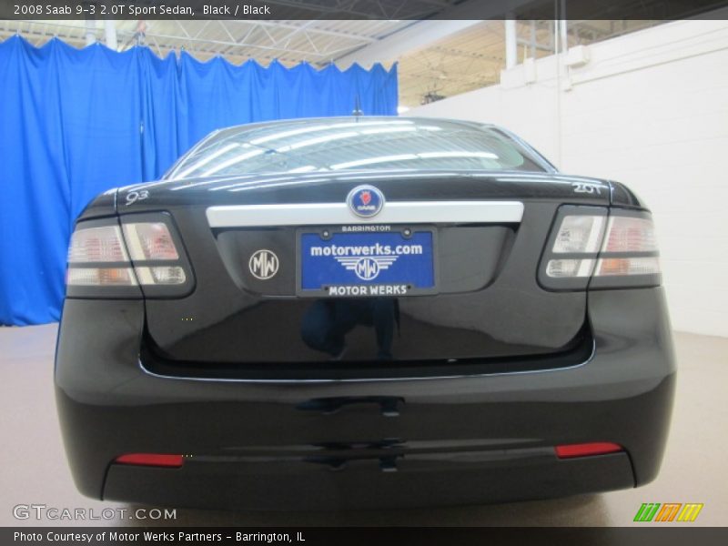 Black / Black 2008 Saab 9-3 2.0T Sport Sedan