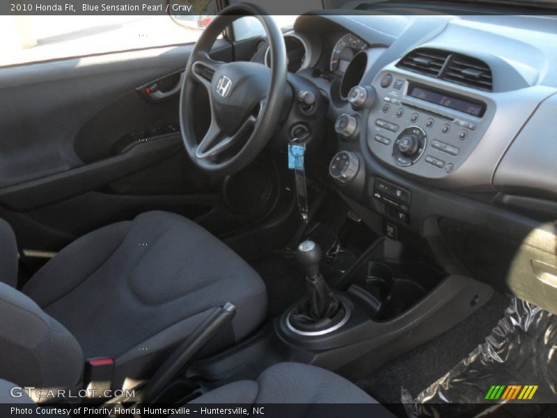 Blue Sensation Pearl / Gray 2010 Honda Fit
