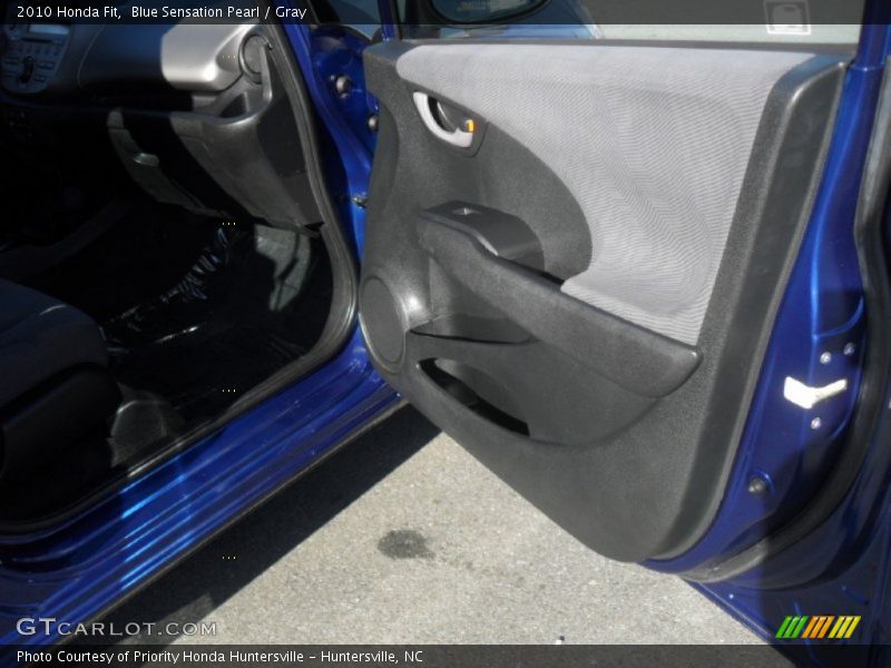 Blue Sensation Pearl / Gray 2010 Honda Fit