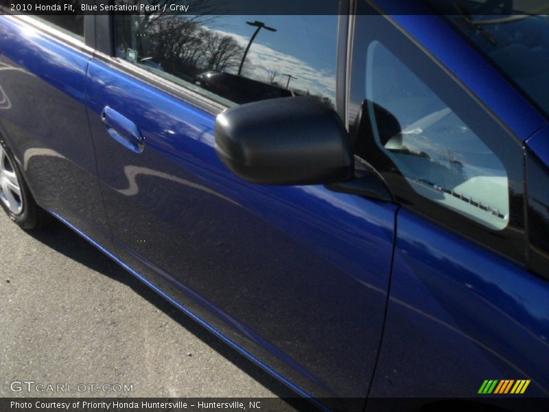 Blue Sensation Pearl / Gray 2010 Honda Fit