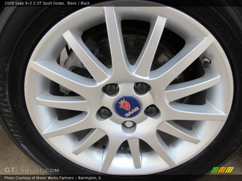 Black / Black 2008 Saab 9-3 2.0T Sport Sedan