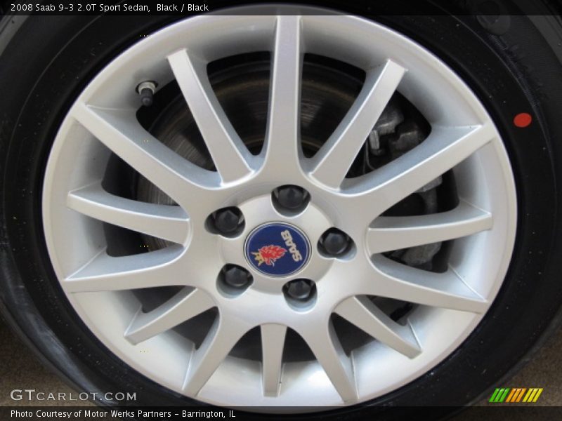 Black / Black 2008 Saab 9-3 2.0T Sport Sedan