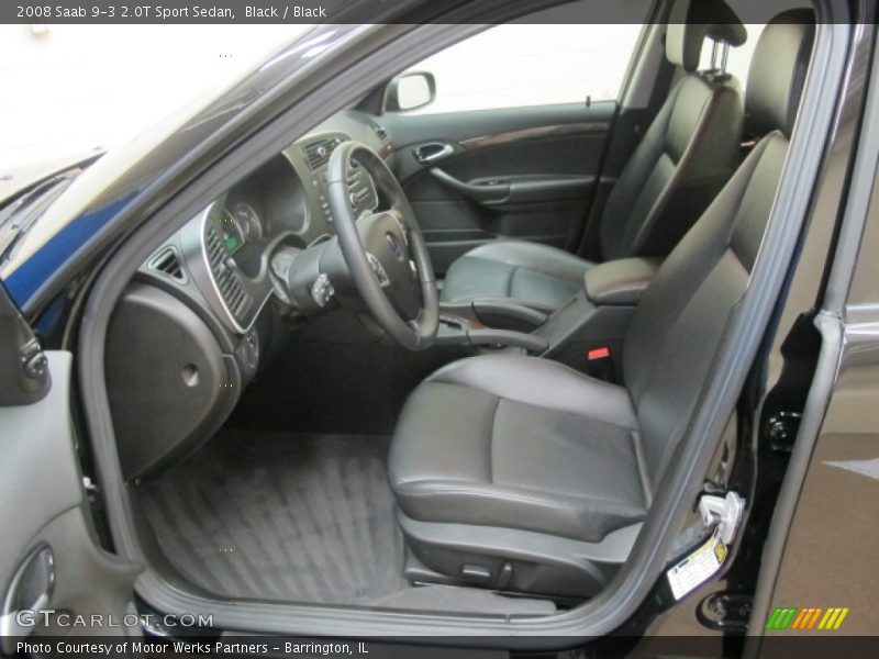 Black / Black 2008 Saab 9-3 2.0T Sport Sedan
