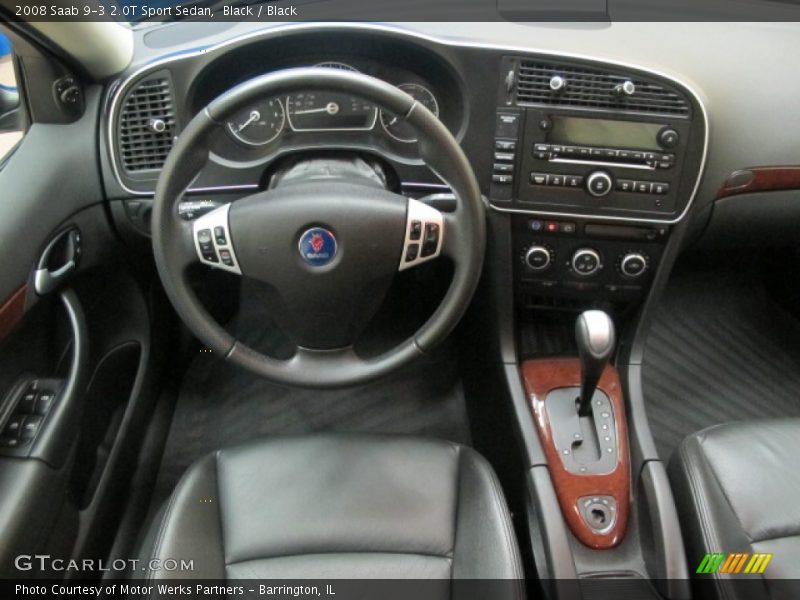 Black / Black 2008 Saab 9-3 2.0T Sport Sedan