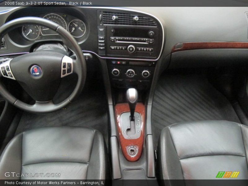 Black / Black 2008 Saab 9-3 2.0T Sport Sedan