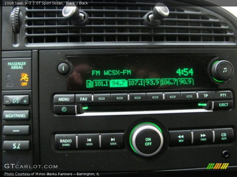 Black / Black 2008 Saab 9-3 2.0T Sport Sedan