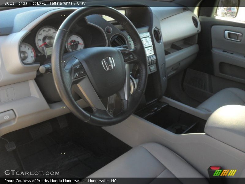 Taffeta White / Gray 2011 Honda Pilot EX-L