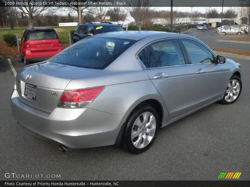 Alabaster Silver Metallic / Black 2008 Honda Accord EX V6 Sedan