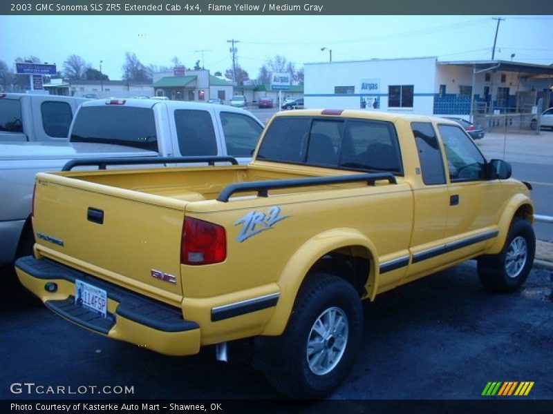 Flame Yellow / Medium Gray 2003 GMC Sonoma SLS ZR5 Extended Cab 4x4